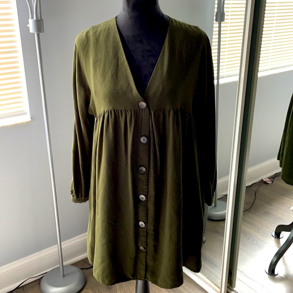 Olive Green Zara Dress
